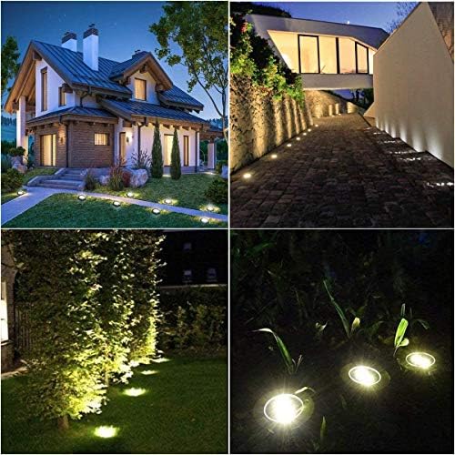 4.6 Inch Diameter Solar Ground Lights, Waterproof Solar Garden Lights, Outdoor Garden Waterproof Bright in-Ground Light, Landscape Lighting for Pathway,Yard,Lawn,Patio,Walkway (12 Pack White Light) - Image 6