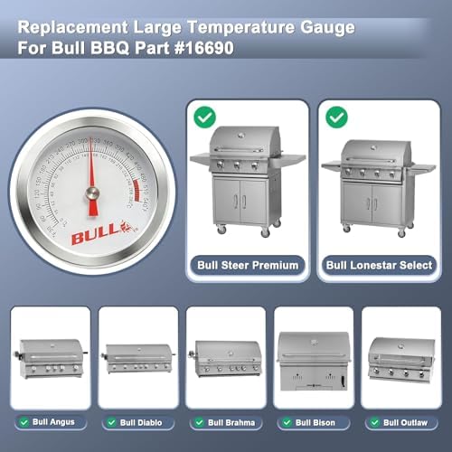 16690 BBQ Grill Thermometer Replacement for Bull Grills 2020 or Newer - Image 2