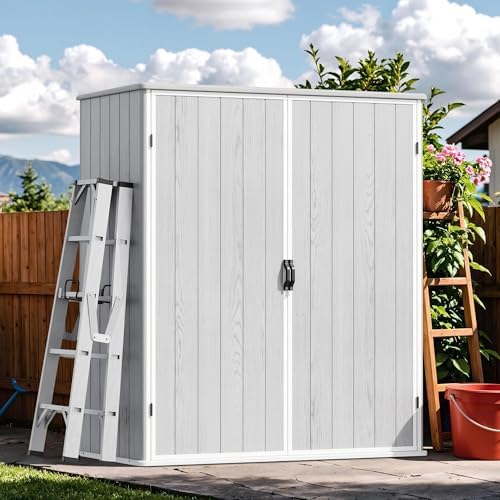 Devoko 5x3 FT Resin Outdoor Storage Cabinet, Plastic Shed with Floor by DEVOKO