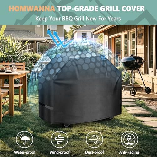 Grill Cover 55 Inch - Superior Gas Grill Cover for Outdoor Grill - 600D Outside BBQ Covers Waterproof Heavy Duty for Weber, Dyna-glo, Char-Broil, Nexgrill, Brinkmann, Monument Barbecue Grill - Image 3