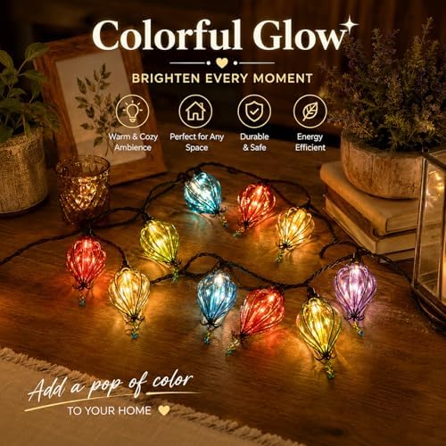 Vigdur Outdoor String Lights, 10FT Multicolor Patio String Lights Plug-in - Image 3