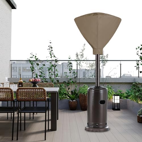Easy-Going Patio Heater Head Cover, Outdoor Round 35"D Heater Cover, Camel - Image 7