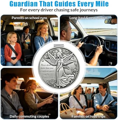 Guardian Angel Visor Clip, Car Accessory Safe Driving Gift 2PCS - Image 5
