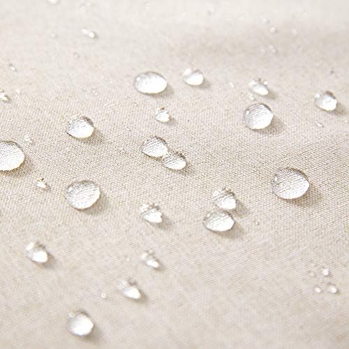 MIULEE Decorative Outdoor Pillow Covers Euro Waterproof 24x24 Beige - Image 2