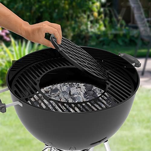 onlyfire 2-in-1 Cast Iron Grill Grate Replacement Weber Gourmet BBQ System - Image 4