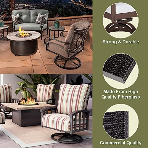 Anwenk 8Pack Patio Rocking Chair Spring Plate Replacement Part Fiberglass Spring Plates Swivel Rocker Chair Lawn Furniture Repair Replacement for Universal Outdoor Patio Furniture, 2.5" x 5"x0.25” - Image 5
