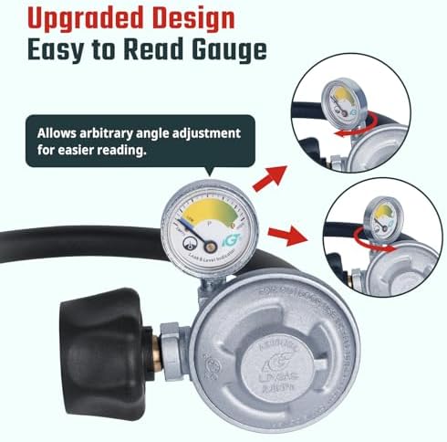 Upgraded 25IN Hose and Regulator Gauge Kit Fits Weber Spirit, Genesis Grill - Image 5