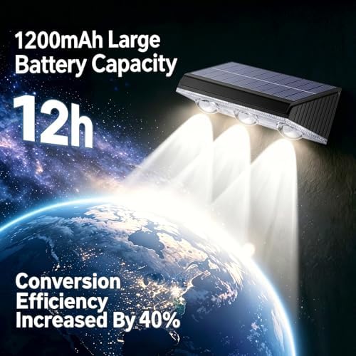 Solar Fence Lights Outdoor 10 Pack, Upgraded Brightness 3X LED Lens Fence Lights Solar Powered, 9 Fixed Colors & RGB Lights, IP65 Waterproof Solar Lights for Outside Backyard/Railing/Step/Patio - Image 4