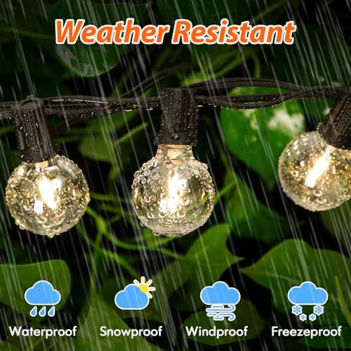 200FT LED Outdoor String Lights with Dimmable 3 Color Lights with Remote - Image 5
