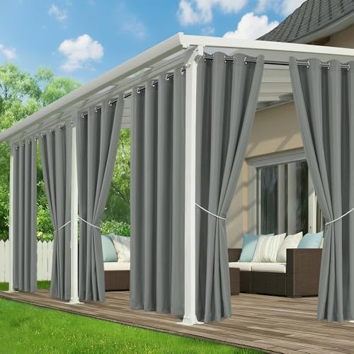 Patio Curtains Outdoor Waterproof, 6-Panels, Privacy Drapes by RichSets