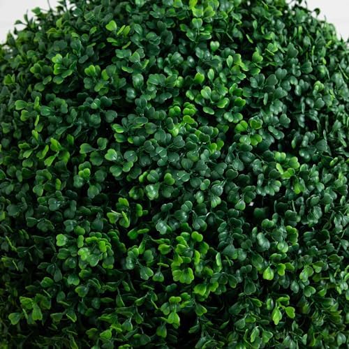 Nearly Natural 6ft. Artificial Triple Ball Boxwood Topiary Tree (Indoor/Outdoor) - Image 3