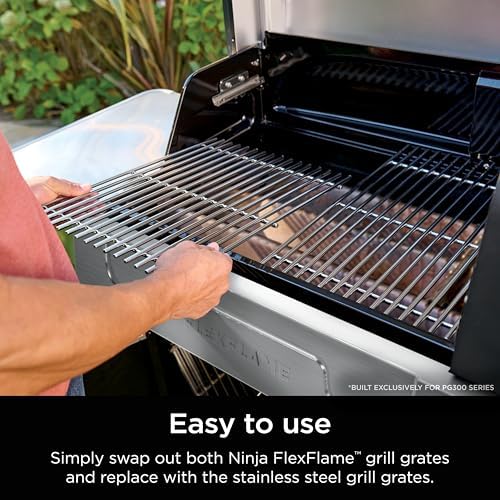 Ninja FlexFlame Stainless Steel Grill Grates, Set of 2 - Image 4