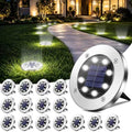 OULONGER 4.6inch Solar Ground Lights, Garden Solar Outdoor Waterproof Pathway Bright In-Ground Landscape Lights for Patio, Lawn, Yard, Driveway, Step and Walkway(White Light 16Packs) by OULONGER