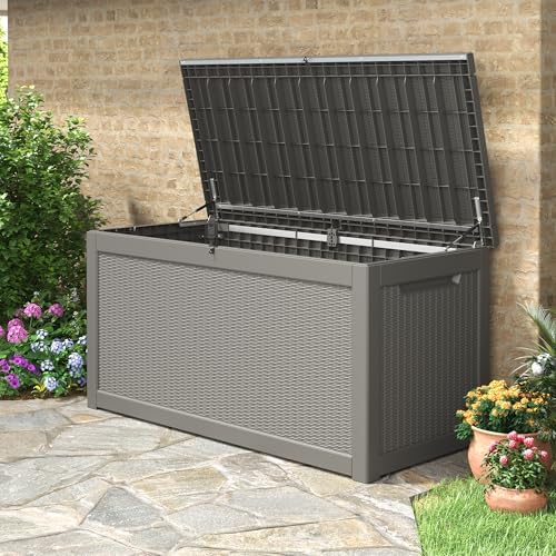 KAMABOKO Outdoor Storage Box, 330 Gallon Deck Box Outdoor Waterproof by KAMABOKO