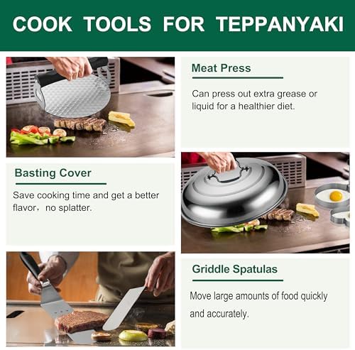 Grilljoy 46PC Griddle Tool Set – Stainless Steel Spatula Kit - Image 2