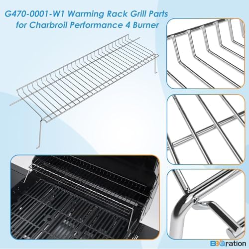 G470-0001-W1 Warming Rack Grill Parts for Charbroil Performance 4 Burner - Image 3