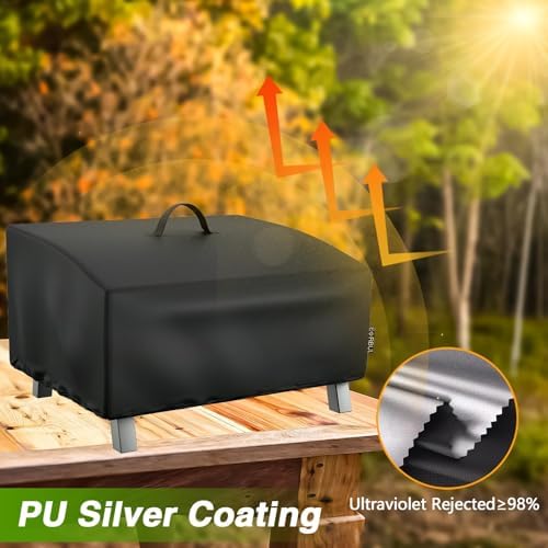 EVRBUL Portable Grill Cover Fit for Cuisinart CGG-306 2 Burner Gas Grill, 420D Tabletop Grill Cover Fit for Pit Boss 10697 75275 Fit for Royal Gourmet GT1001, 25" L x 19" W x 15" H - Image 5