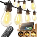 addlon 54FT(48+6) Solar String Lights Outdoor, Last 20+ Hrs, USB Charging by addlon