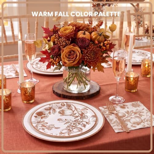 100 Pcs Disposable Pomegranate Tableware Set for 25 Guests - Image 2