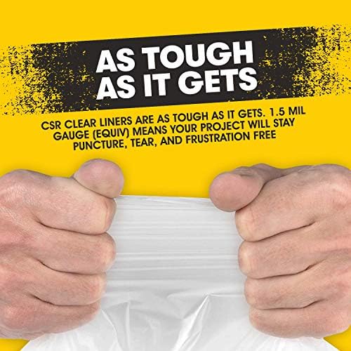 Aluf Plastics 44 Gallon 1.5 MIL (eq) Clear Heavy Duty Garbage Bags - 37" x 48" - Pack of 100 - For Industrial, Recycling, Storage, & Outdoor - Image 3