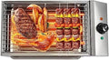 LOYALHEARTDY Commercial Electric Grill Griddle, Electric Indoor Grill BBQ Grill with Temperature Control, Removable Grill and Griddle Plates, Stainless Steel Flat Hotplate Smokeless Grill by LOYALHEARTD