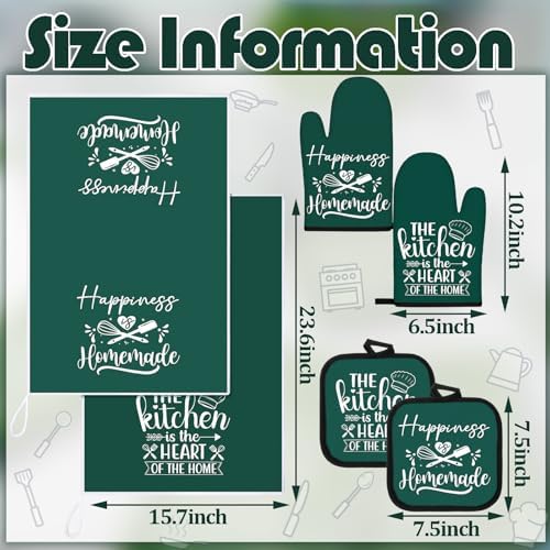 Sratte 6 Pcs Kitchen Decor Accessories Set, Kitchen, Dark Green - Image 4