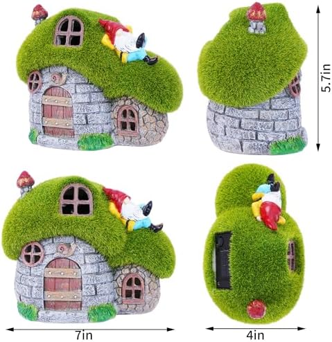 House Garden Statues with Solar Lights - Image 3