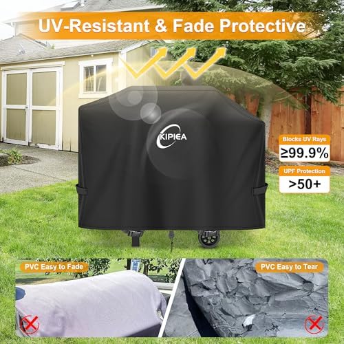 Kipiea 600D Heavy Duty Pellet Grill Cover for Camp Chef SmokePro 24 Series, Waterproof Wood Pellet Smoker Cover with Windproof Buckles, UV Resistant, No Tear, No Fading - Image 6
