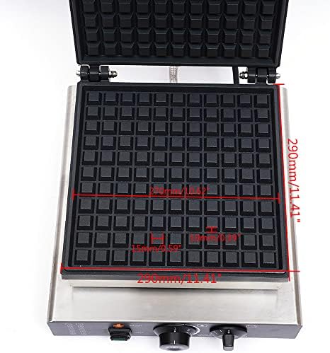 Commercial Waffle Maker, 2000W Electric Waffle Machine, Stainless Steel Waffle Iron Baker with Non-Stick Coating, 122-572℉ Temperature Adjustable - Image 3
