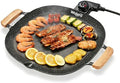 Smokeless Electric BBQ Grill, Wood Handles, Adjustable Temp by Unknown