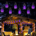 Solar String Lights for Outside, 21Ft Solar Patio Light with 10 Flickering by Jnaurb