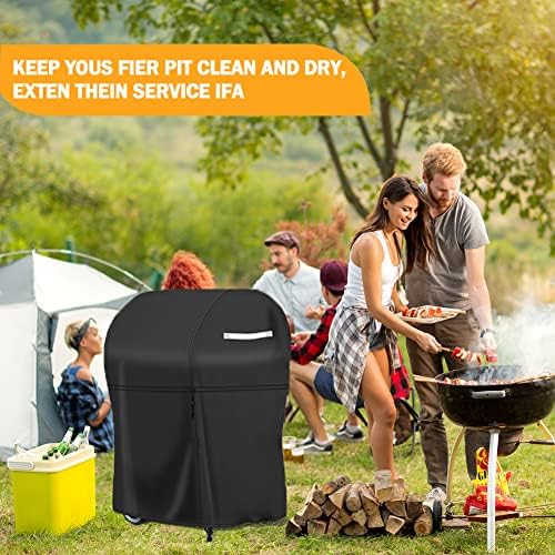 30 Inch BBQ Gas Grill Cover for Outside Grill, Heavy Duty Waterproof UV-Resistant Electric Smoker Cover with Straps and Buckle for Weber Char-Broil Nexgrill and More Grills with Collapsed Side Tables - Image 6