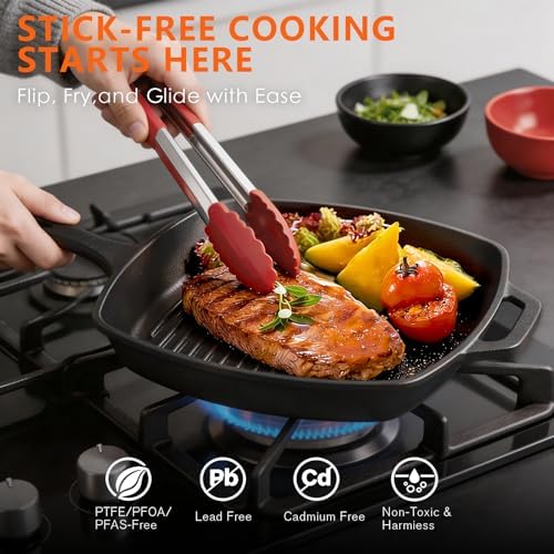 Cast Iron Set 6 Piece, PFAS-Free, Pre-Seasoned Pots and Pans Set - Image 3