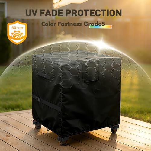 Outdoor Grill Cart Prep Table Cover 600D for 30-inch Keter Unity Portable Outdoor 40 Gal Table with Storage Cabinet, Waterproof UV Resistant Outside bbq Bar Cart Cooking Station Cover, 30" x 24" x 32" - Image 4