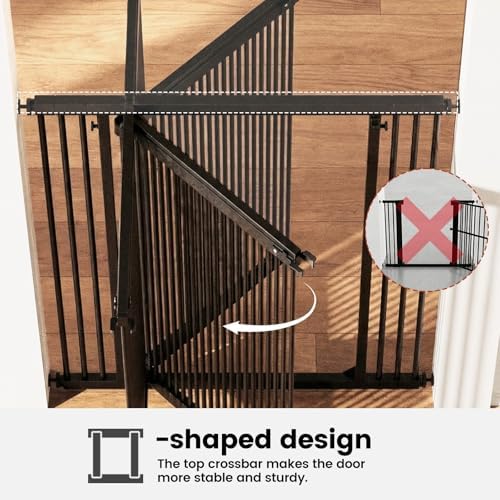 Extra Tall Cat Gate Adjustable 49"-86" Height & 27.5"-37" Width - Image 6
