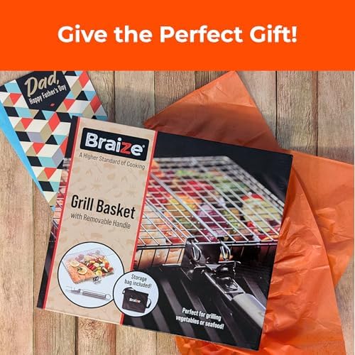 Stainless Steel Large Grill Basket with Removable Handle – 12.25 x 9.5 x 1.5 Inch BBQ Vegetable Basket with Easy Open Lid, Silicone Basting Brush & Scrub Sponge – Outdoor Cooking & Camping Accessory - Image 4