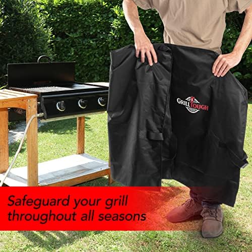 GrillTough Heavy Duty Griddle Cover for Outdoor Grill, 28 Inch Black - Image 6