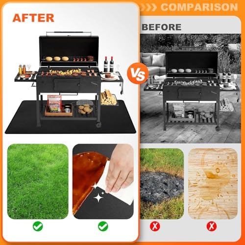 48" x 36" Under Grill Mat for Outdoor Grill, 2000°F Fireproof Deck Pad - Image 4