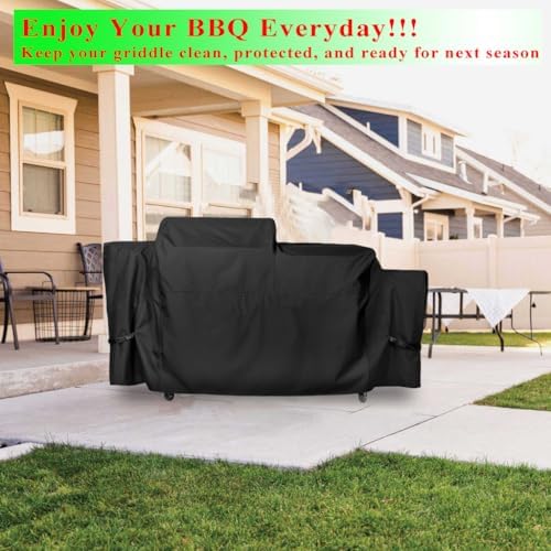 Grill Cover for Blackstone 22" XL 2022 Griddle and Pellet Grill Combo, 600D Heavy Duty Waterproof 5575 Griddle Cover for Black Stone Culinary Griddle Grill Combo Black - Image 7