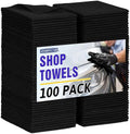 Microfiber Cleaning Cloth, 100 Pack Black Cleaning Rags Microfiber Towel Bulk Absorbent Lint-Free Wash Cloths, All-Purpose Towels for Cars, Shop, Automotive, Garage, Home & Kitchen by HOMERHYME