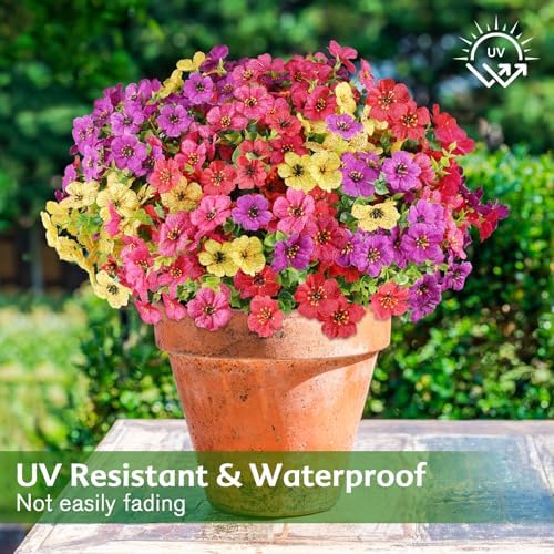 AGIRL Artificial Flowers Outdoor UV Resistant Fake Plant Garden Patio Decor - Image 4