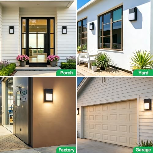 LIT-PaTH Outdoor Wall Light Fixture, Aluminum, LED 3000K, Black, 1 Pack - Image 6