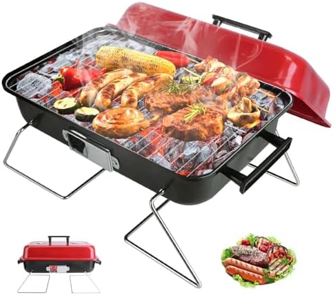 Portable Charcoal Grill for Outdoor Cooking Small Tabletop BBQ Grill by KOCASO