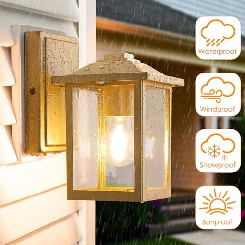 MATAMEYE Outdoor Wall Light Fixture, Exterior Waterproof Porch Lighting - Image 3
