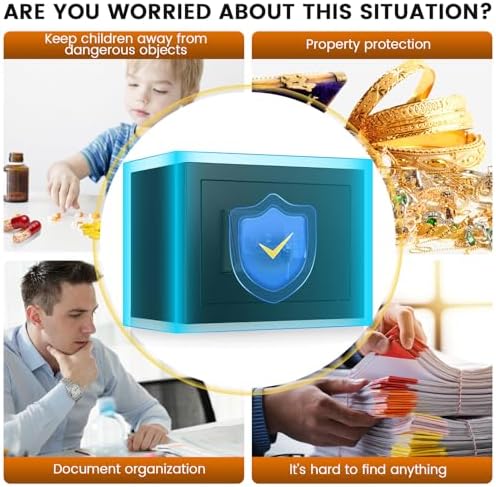 9.84'' H Home Safe Box, Small Safe with Fireproof Waterproof Bag - Image 6