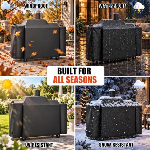 QuliMetal Grill Cover for Pit Boss KC Combo Wood Pellet Smoker - Image 6