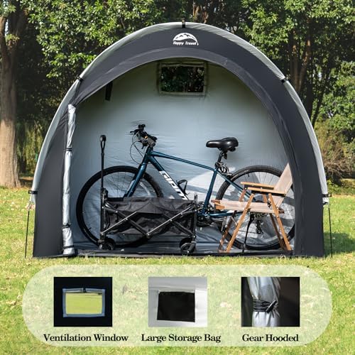 Happy Travel Outdoor Waterproof Bike Storage Tent Shed for 2/3/4/6/8 Bikes - Image 5