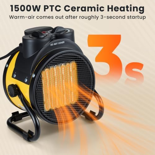 Outdoor Heater for Patio, 1500W PTC Ceramic Electric Space Heater - Image 5