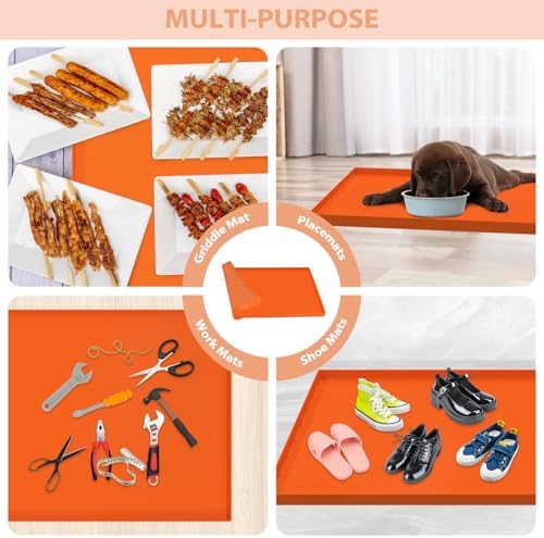 28 Inch Silicone Griddle Cover for Blackstone Grill Top, Orange - Image 7
