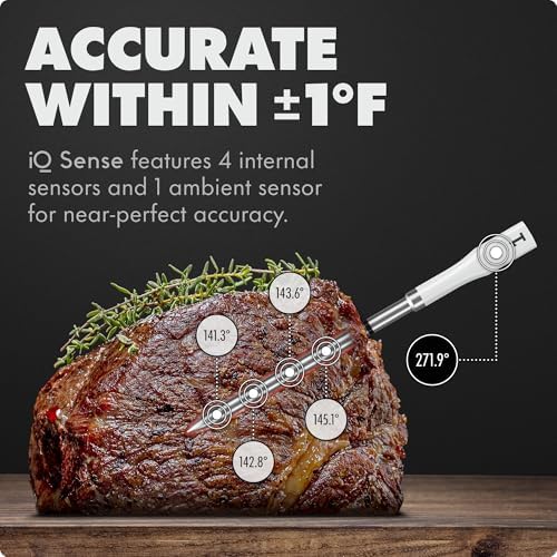 CHEF iQ Sense | Smart Wireless Meat Thermometer | 3 Ultra-Thin Probes | WiFi Unlimited Range | 1000°F Heat Safe | 5 Sensors | BBQ, Grill, Oven, Smoker, Air Fryer | Gen3 - Image 2